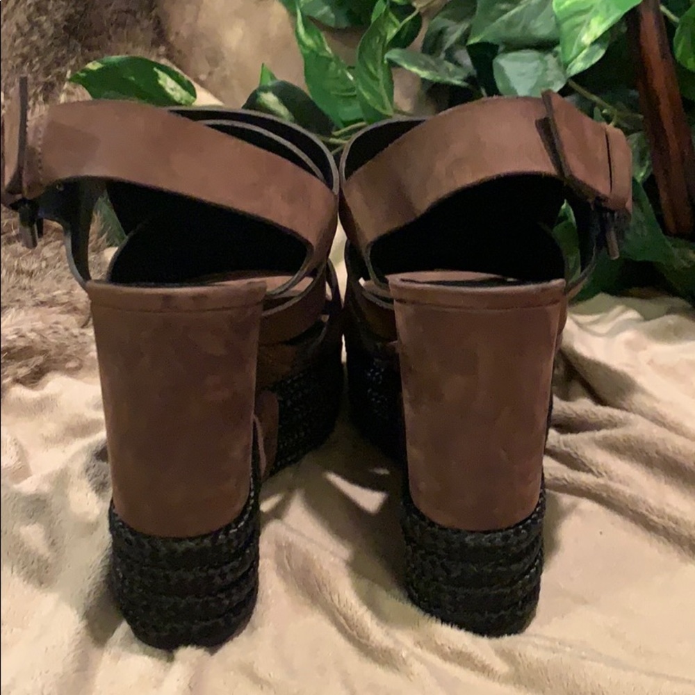 All Saints Marzee Two Tone Platform Wedge Sandal - Picture 7 of 16